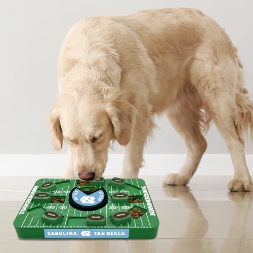 Pets First NCAA University of NC Large Puzzle Toy, Interactive Dog Treat Toy, New Large Size, Slow Feeding Toy