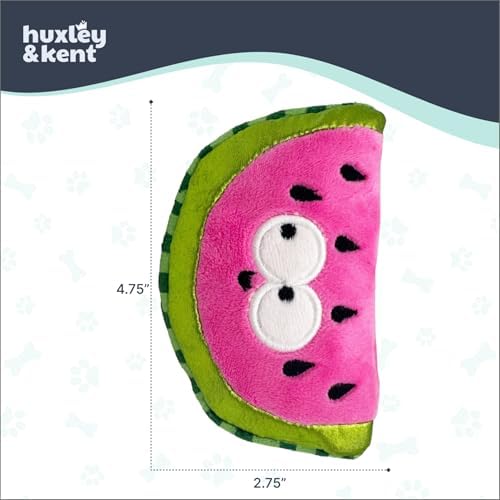 Huxley & Kent Tiny Tuff Plush Dog Toy, Walter Melon, Small