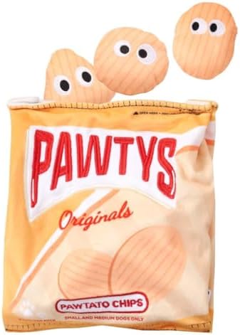 PAWTATO Chips - Interactive Plush Snuffle Dog Toy with Crinkle Paper - Hide and Seek Snuffle Puzzle Dog Toy - Dog Enrichichment - Mental Stimulation Stress Relief - Durable Tough