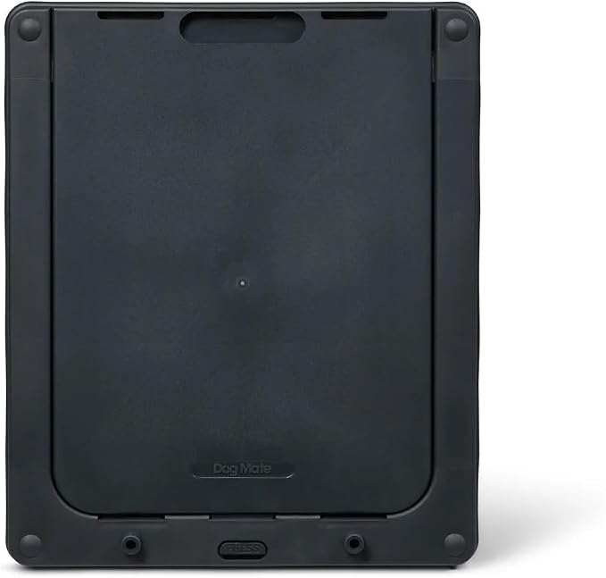 Dog Mate Medium Dog Door, Robust Locking Panel, Self-lining to 50mm, Grey