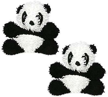 MIGHTY® 2 Pack Microfiber Medium Panda Dog Toys