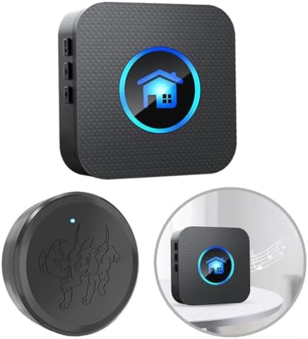 Smart Dog Doorbell Wireless Door Bell with Touch Button, 55 Personalized Ringtones and Adjustable Volume for Potty Training Puppies and Dogs to Report Exit (1