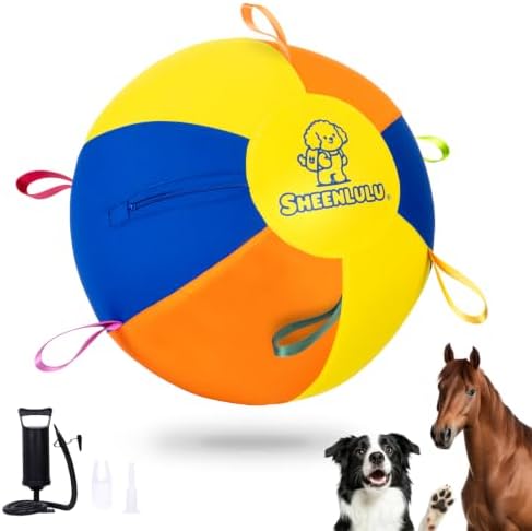 Herding Ball for Dogs, 22" Dog Training Ball with Straps