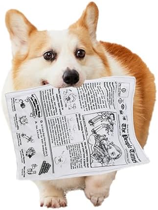 3 Pack Dog Squeaky Toys Crinkle Paper Dog Toys Non Shredding Washable Interactive Crinkly Newspaper No Stuffing Dog Chew Toy for Puppy Puppies Small Doggie Poodle Teddy Terrier Dogs Tearing