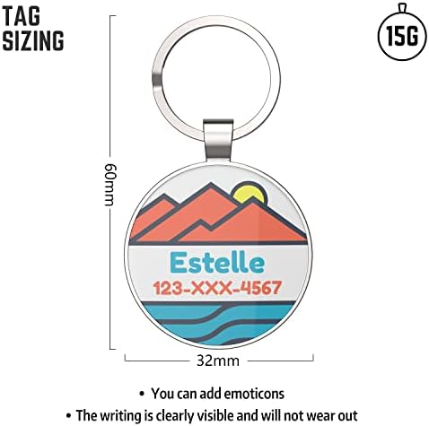 Smart Dog ID Tags, Personalized Pet ID Tags with QR Code, Free Online&Scan QR Receive Instant Location Alert Email