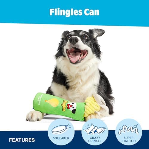 BarkBox Flingles Can Dog Toy - Toy for Small to Medium Dogs