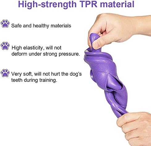 Indestructible Dog Flying Disc, Interactive Dog Flyer Toys, Soft Lightweight Catch and Fetch Toys for Medium Large Dogs, Floats in Water & Safe on Teeth, 9 inch (Large, Purple)