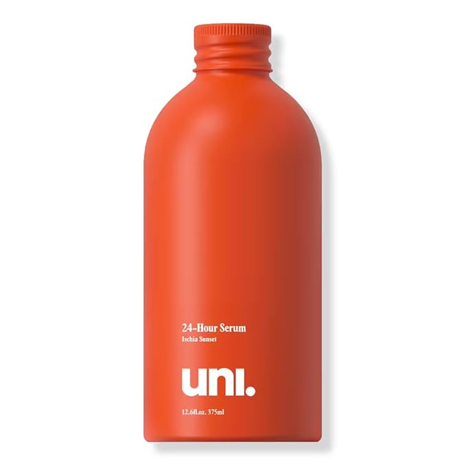 Uni 24-Hour Hydrating Body Serum Refill - Lightweight Fast-Absorbing Exfoliating Serum, Marine Complex Skin Moisturizer with Organic Aloe, Australian Kakudu Plum & Lime Caviar, Ischia Sunset (375 ml)