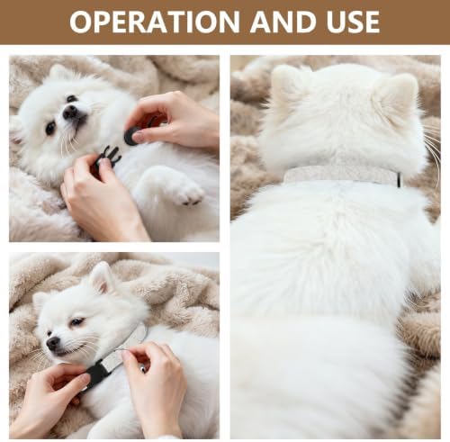 White Marble Collar for Cats, 2 Pack Cat Bell Collar