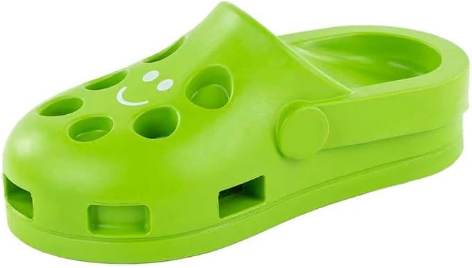 Fuzzl Clog Large Treat Toy for Dogs Puzzle Enrichment Shoe – Natural Rubber Chew Toy – Durable, Interactive Cognitive Feeder – Eco-Friendly, Non-Toxic & Dishwasher Safe – Green