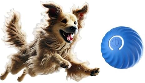 Interactive Dog Ball, Blue 2.2 Inch Electric Dog Toy for Small/Medium Dogs, Automatic Moving Electric Rolling Dog Toy, Ideal Gift for Dog Owners Seeking Interactive Rolling Ball