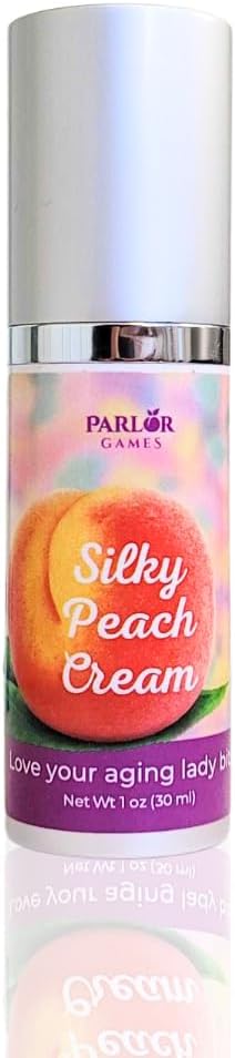 Silky Peach Cream by Parlor Games – Bioidentical Estriol Cream for Women – Menopause Relief for Vaginal Dryness & Vulva Itch – 30ml Bottle (2 Month Supply)