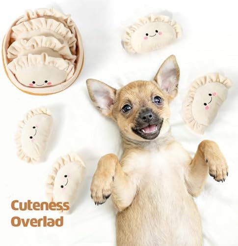 Sedioso Dog Squeaky Toys, 5-Pack Interactive Dogs Toy, Stuffed Dogs Chew Toys, Durable Treat Dispending Dog Plush Toy for All Breed