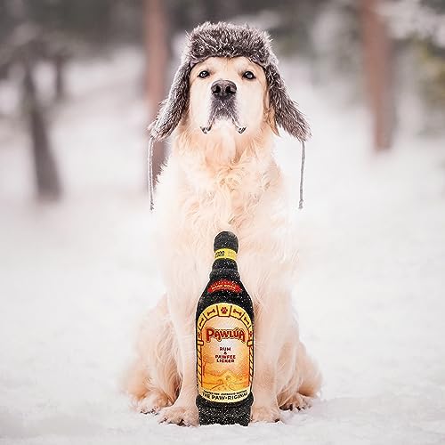 Bark Bros - Liquor Bottle Dog Toy - Plush Squeaky Dog Toys Funny Drink Parody - Alcohol Dog Toy - Dog Birthday Toy - Cute Dog Toys - Puppy Gifts - Puppy Stuff - Dog Stuff (Large, Espresso Muttini)