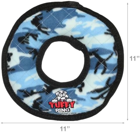 TUFFY Ultimate Ring, Durable Dog Toy (Regular, Camo Blue)