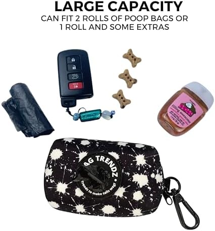 WAG TRENDZ Dog Bag Holder | Poop Bag Dispenser For Leash | Splatter Swagger