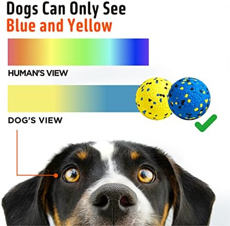 Kimee 3.9'' Dog Balls Tennis Balls Dog Toys for Aggressive Chewers 3 Balls