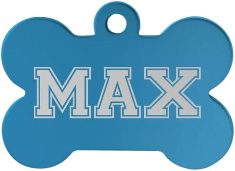 Signature Custom Laser Engraved Anodized Aluminum Pet ID Tags (Pink, Bone 1 1/2" x 1")