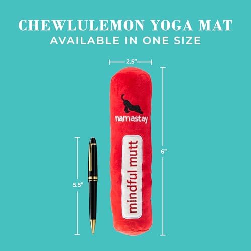 Haute Diggity Dog Chewlulemon Yoga Mat Plush Dog Toy, Designer Parody Toy