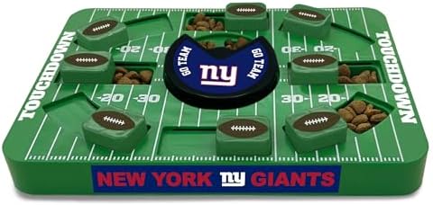 Pets First NFL New York Giants Large Puzzle Toy - Interactive Dog Treat & Slow Feeding Toy