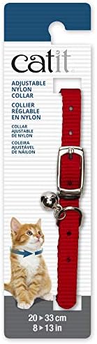 Catit Nylon Adjustable Cat Collar, Red