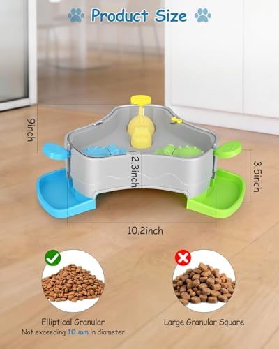 Dog Puzzle Toy, 3-in-1 Interactive Dog Puzzle Toys Press-Type Dog Treat Dispenser Toy Dog Enrichment Toy No-Slip Slow Feeder Interactive Brain Training Toys for Smart Dog Cats, 3 Colors