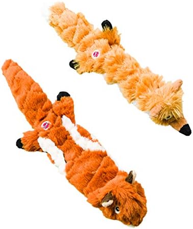 SPOT Skinneeez Extreme Quilted Chipmunk- Durable, Stuffing Free Dog Toy with 4 Layers of Diamond Stitched Fabric & 2 Squeakers- Ideal for Small & Medium Aggressive Puppies and Dogs- 14in