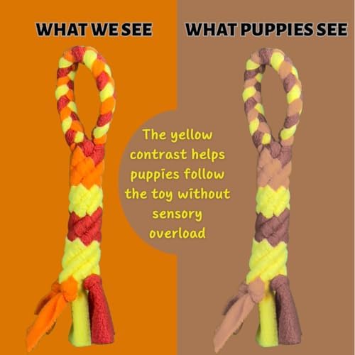 Patented Fleece Tug Toy for Dogs (Orange)