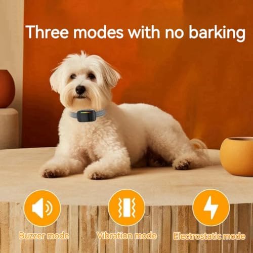 Dog Bark Control Collar，Smart Anti-Barking Collar, Anti-Barking Training Collar, Level 6 Strength Selection, Barking Collar for Large, Medium and Small Dogs
