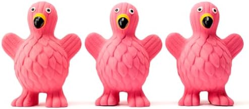 Squeaky Dog Toys for Medium Dogs, Soft Latex Squeaky Dog Ball, Cute Funny Squeak Flamingo Pet Toys