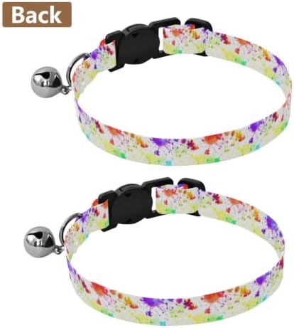 Splash Pop Rainbow Easy to Clean Kitten Collar 2 Pack Collars for Cats