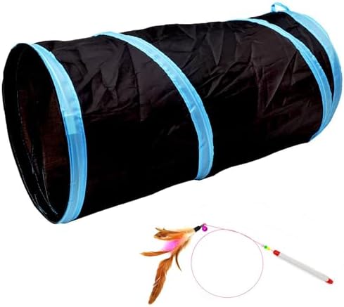 iCAGY Cat Tunnel for Indoor Small Cats Kittens Rabbits, Foldable Tube Toys