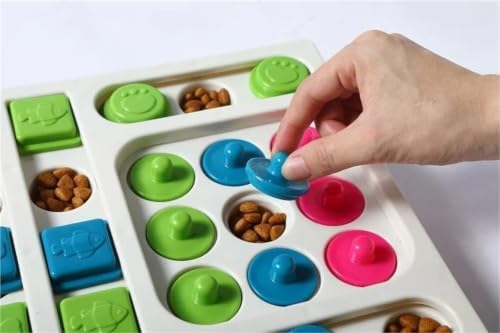 Pet Puzzle Treat-Dispensing Toy for Dogs and Cats Interactive Foraging Toys with Treat-Hiding Compartments(Style 2)