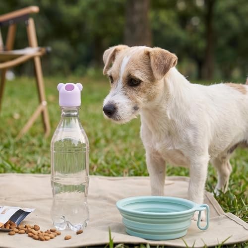 3 Pack Dog Cat Treat Dispenser Caps for Standard Soda & Water Bottles