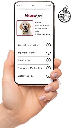 Dynotag® Web Enabled Super Pet ID Smart Tag with DynoIQ™ & Lifetime Recovery Service. Play Series: Round (Wink)