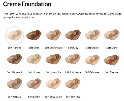 Jolie Creme Foundation SPF-15 Full Coverage Makeup W/Sponge (Soft Mojave)