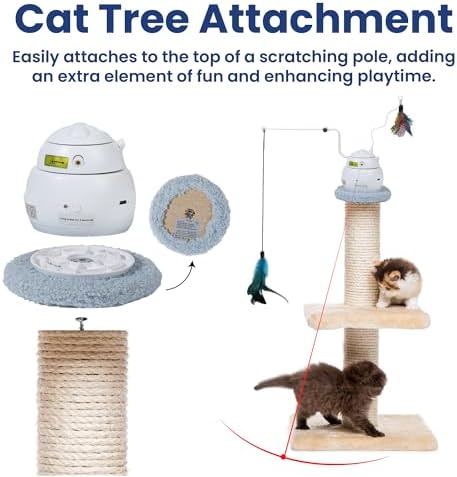 PAWSPIK Interactive 4-in-1 Laser Hide & Seek Rechargeable Automatic Cat Toy