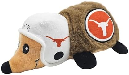 NCAA Texas Longhorns Plush Hedgehog Toy for Dogs & Cats, Cool Soft Pet Toy for Fun and Interactive Play, Dog Chew Toy with Squeaker, Licensed Hot Pet Toy
