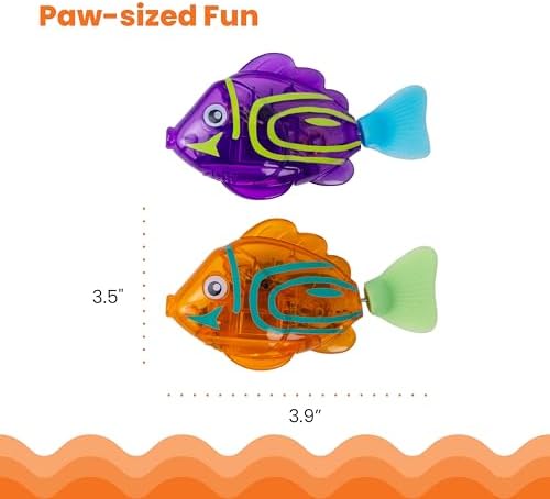 Catstages Meow-Smerizing Fun Fish Interactive Cat Toy, 3.9", 2-Pack