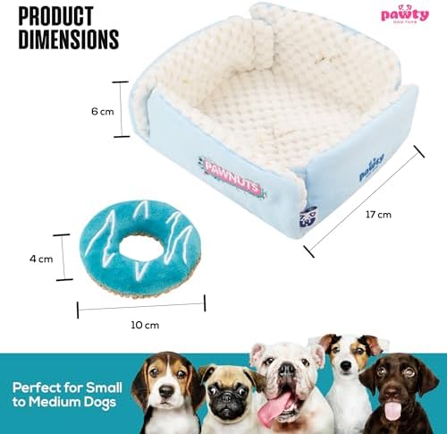 Donut Box Interactive Toy - Plush Interactive Food Shaped Parody Toy - Fetch Funny Cute Chew Toy - Cute Dog Gifts for Favorite Dog Birthday