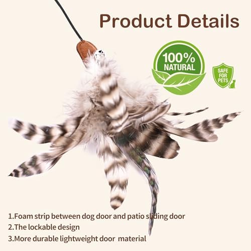 Lulu's World Retractable Cat Wand Toy 8.3"-46" Telescopic Feather Teaser