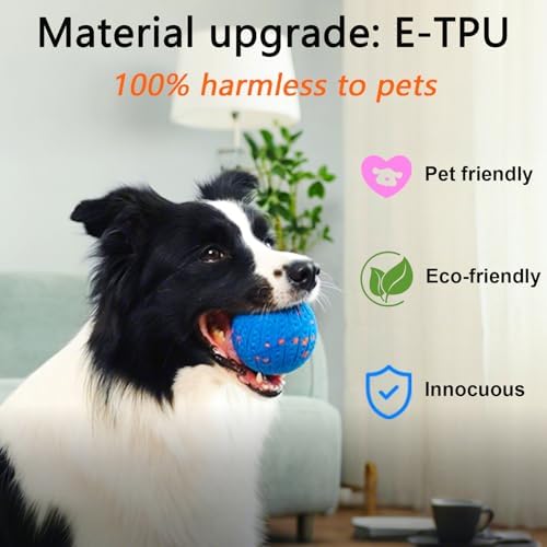 Remotely Controlled Smart Dog Ball: Automatic Bouncing, Vibration and Jumping Action Interactive Toy, Durable Duraspin for Aggressive Chewers, Rechargeable, for Indoor & Outdoor Use Red