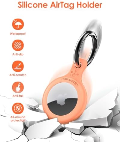 Smart Pet Tracker Holder Compatible with AirTag, for AirTag Holder Dog&Cat Collar with QR Code, Case&ID Tag in One & with Modifiable Pet Online Profile, Instant Location pet Alert