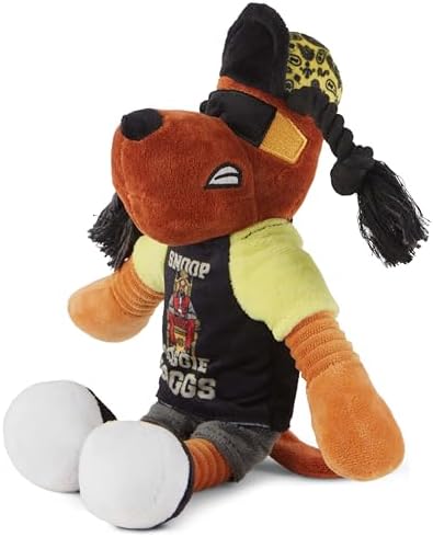 Snoop Doggie Dogs Plush Squeaky Dog Toy– Soft Interactive Chew Toy for