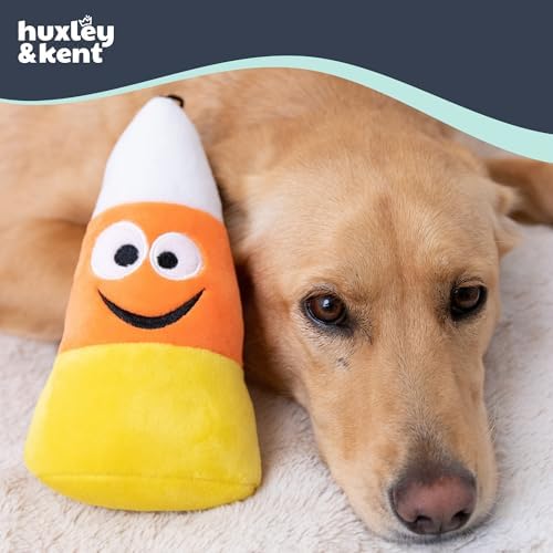 Huxley & Kent Power Plush Squeaky Dog Toy, Kookie Korn