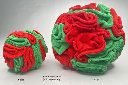 Glory To Dog Medium Breed Snuffle Puzzle Ball Toy Christmas Green/Red Large