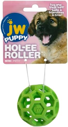 JW Pet Hol-ee Roller Treat Dispenser Puzzle Ball, Mini 1.75in, Rubber