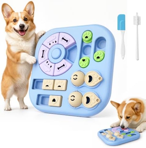 Easy-Clean Dog Puzzle Toy: 11"*11" Anti-Slip, for Small/Medium Dogs