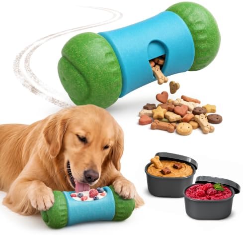 Interactive Frozen Dog Treat Dispensing Enrichment Puzzle Chew Toy