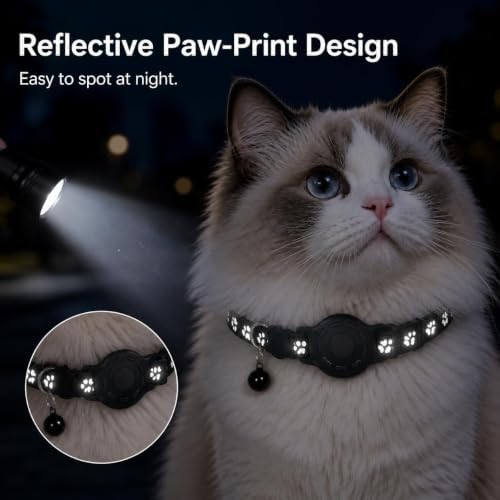 Smart Cat GPS Collar - Waterproof Pet Tracker for Android, Google Find My Compatible, No Monthly Fee. Advanced Safety Solution for Small & Large Cats.(Android Only)